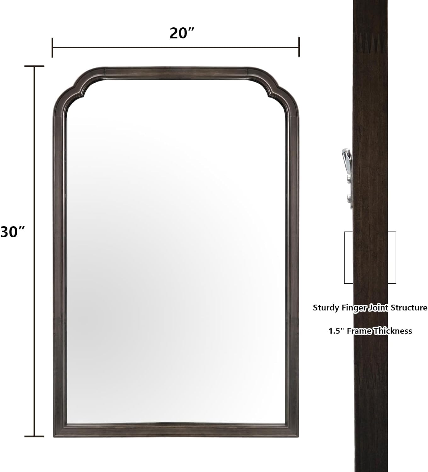 WallBeyond Full Length Mirror Wall Mounted 65"x22", Rustic Wooden Frame Floor Mirror, Large Full Body Mirror for Bedroom, Leaning or Hanging Against Wall, Natural