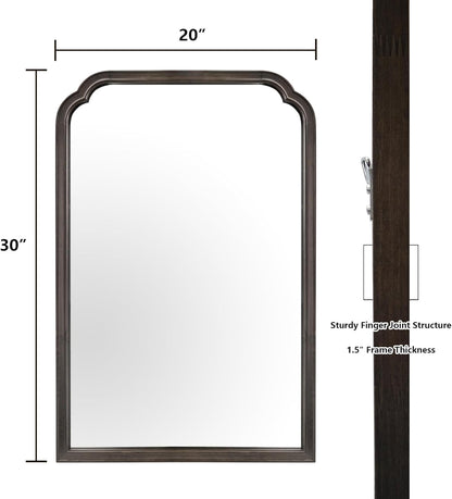 WallBeyond Full Length Mirror Wall Mounted 65"x22", Rustic Wooden Frame Floor Mirror, Large Full Body Mirror for Bedroom, Leaning or Hanging Against Wall, Natural