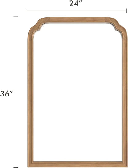 WallBeyond Full Length Mirror Wall Mounted 65"x22", Rustic Wooden Frame Floor Mirror, Large Full Body Mirror for Bedroom, Leaning or Hanging Against Wall, Natural