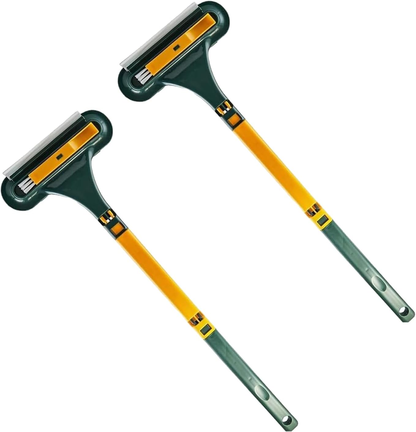 Window Screen Cleaning Brush, 2026 New 2 in 1 Window Screen Cleaner Tool with Squeegee, Mesh Screen Cleaner, Multi-Purpose Cleaning Brush for Patio, Door, Porch Screens (Yellow)