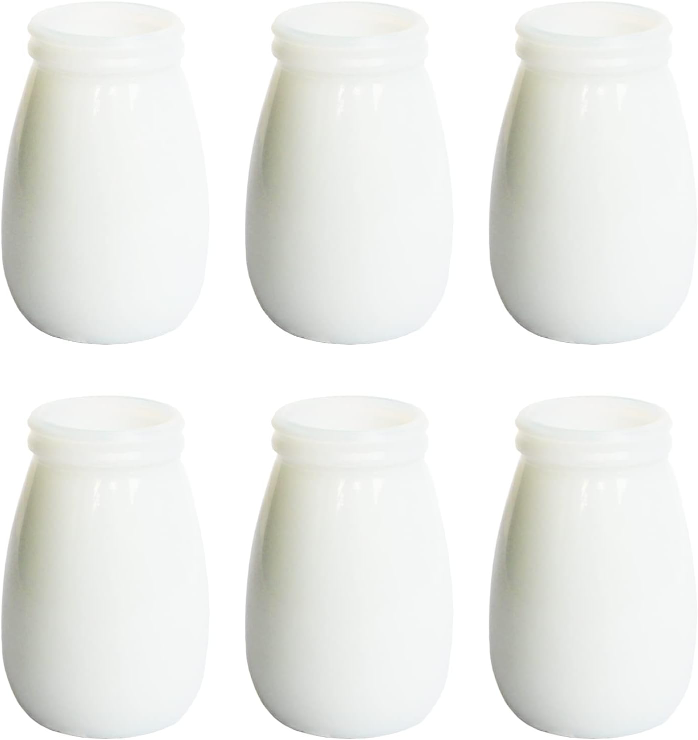 YANLING 6 Pack White Vase Small Ceramic Vases for Decor, Bud Vases | for Centerpieces White Vases for Flowers Boho Home Decor, Pampas Grass Dried Flowers Vases