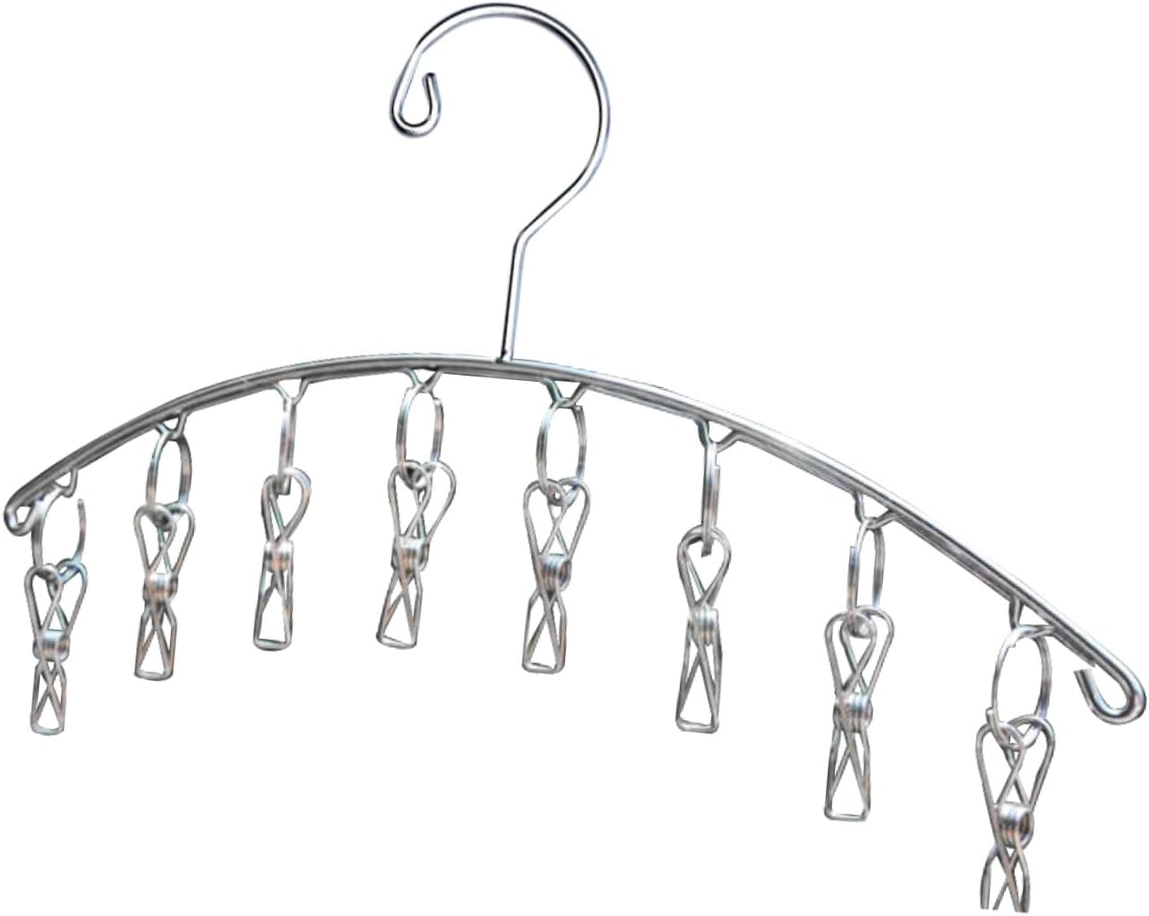 MAGICLULU Stainless Steel Laundry Hanger Clips with High Elastic Clips for Space Saving Drying of Bras Underwear Socks Towels Gloves Resistant Clothes Drying