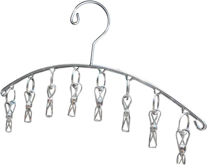 MAGICLULU Stainless Steel Laundry Hanger Clips with High Elastic Clips for Space Saving Drying of Bras Underwear Socks Towels Gloves Resistant Clothes Drying