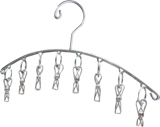 MAGICLULU Stainless Steel Laundry Hanger Clips with High Elastic Clips for Space Saving Drying of Bras Underwear Socks Towels Gloves Resistant Clothes Drying
