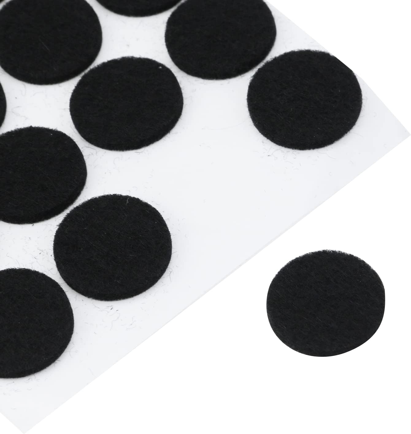 Antrader 1.5 Inch Self-Stick Furniture Round Felt Pads Wood Floor Protectors – Protect Your Hard Floors from Furniture Scratches, Pack of 48, Black