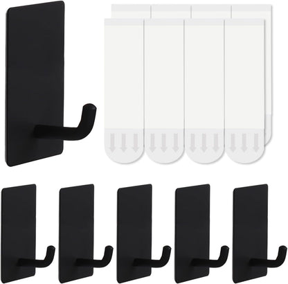 2 Razor Holder for Shower and 3 Adhesive Hooks with Removable Strips，Towel Hooks for Hanging，Wall Hooks for bathrooms，Removable Damage-Free Metal Shaver Holder，for Stockings，Decor，Robe