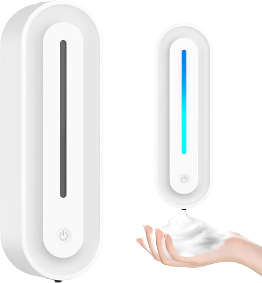 Automatic Soap Dispenser Wall Mount for Bathroom, 14.2oz Rechargeable Touchless Adjustable Auto Smart Foaming Hand Soap Dispenser for Bathroom,Kitchen,Office,Foam