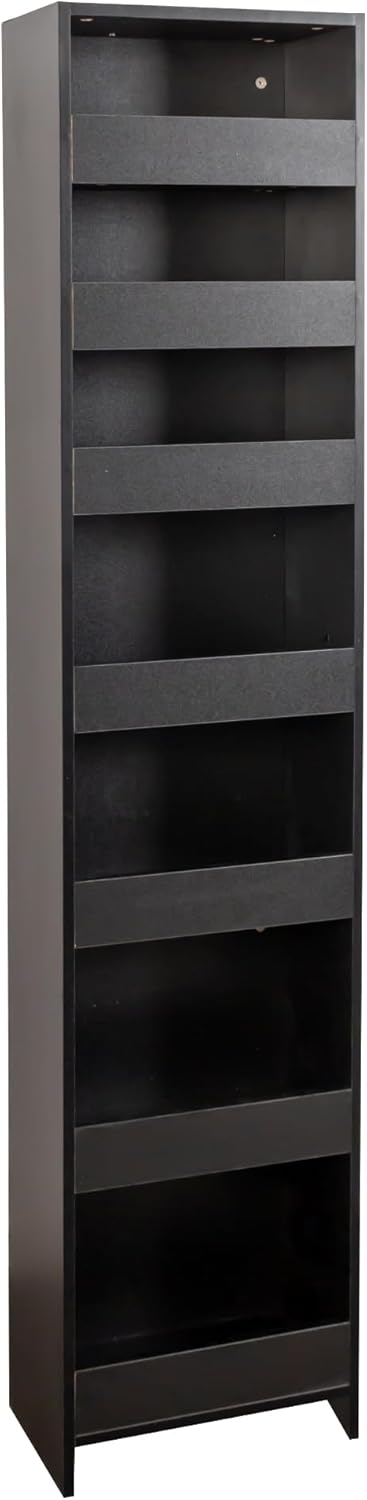 7 Tier Pull Out Cabinet Organizer, Pull Out Spice Rack, Rolling Kitchen Pantry Storage Cabinet, Open Shelf for Kitchen, Narrow Spaces, Wood Spice Rack Next to Fridge, White