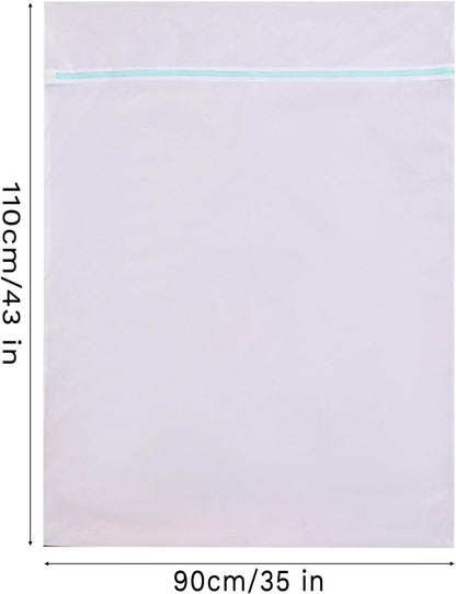 Mesh Laundry Bags for Delicates Large,35 x 43 in Garment Bag for Washing Machine,Laundry Bags for Travel Camp Blanket Sheet Cleaning Organizer Blue