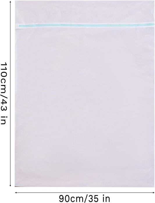 Mesh Laundry Bags for Delicates Large,35 x 43 in Garment Bag for Washing Machine,Laundry Bags for Travel Camp Blanket Sheet Cleaning Organizer Blue