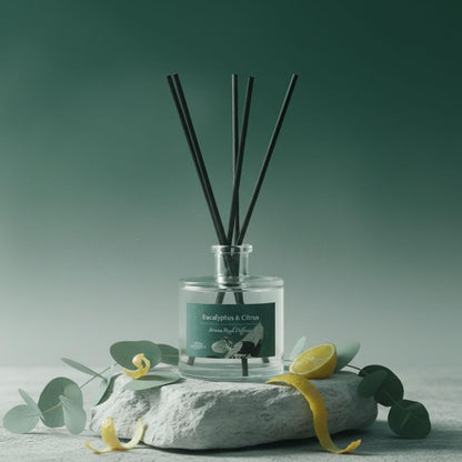 Reed Diffuser Set, Lavender & Rose 3.52 oz (100ml) Scented Diffuser with Sticks Home Fragrance Reed Diffuser for Bathroom Shelf Decor, Ideal Gift for Woman