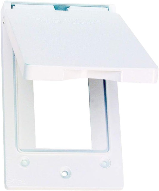 Sigma 14248WH Weatherproof 1-Gang Vertical GFCI Receptacle Cover, WH
