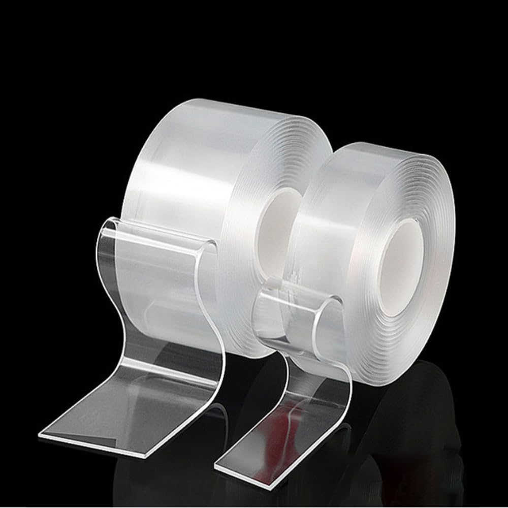 Double Sided Nano Tape Heavy Duty, Clear Removable Nano Tape, for Carpet Mats/Paste Items/Photos Frames/Craft Wall Mounting Multipurpose Adhesive Tape, Long: 9.84 ft (Wide:0.08'',Thickness:0.04'')