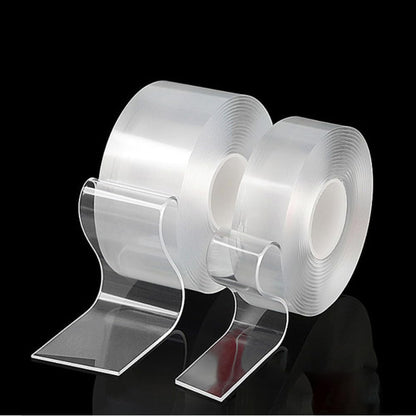 Double Sided Nano Tape Heavy Duty, Clear Removable Nano Tape, for Carpet Mats/Paste Items/Photos Frames/Craft Wall Mounting Multipurpose Adhesive Tape, Long: 9.84 ft (Wide:0.08'',Thickness:0.04'')