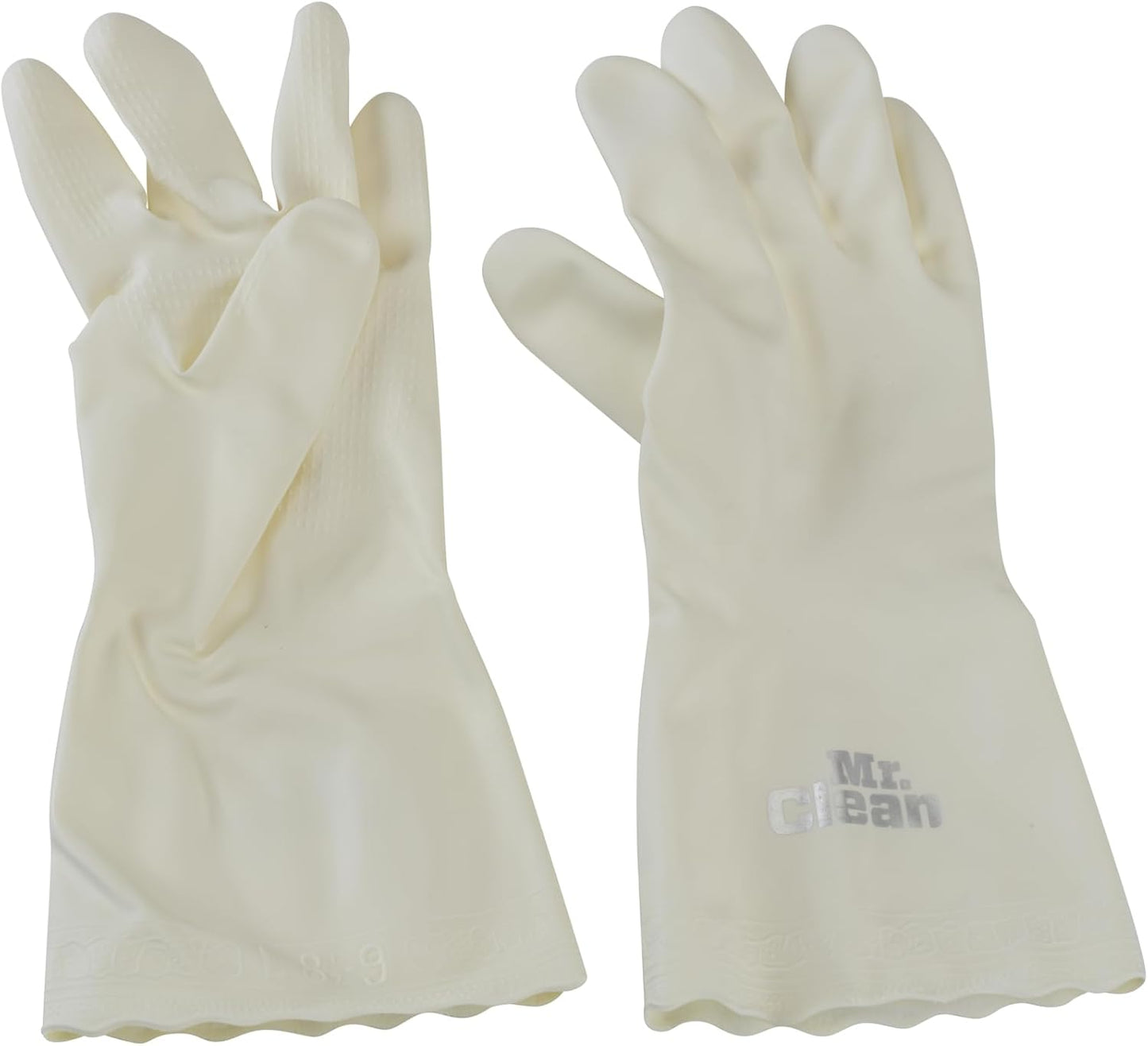 Mr. Clean Bliss Cleaning Gloves Premium Reusable Vinyl Latex-Free Gloves with Non-Slip Grip, Large