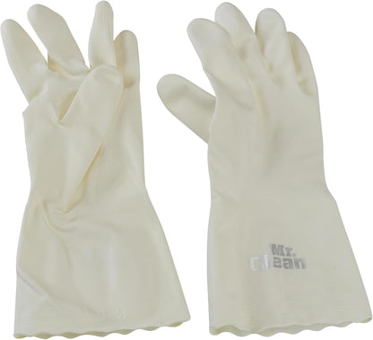 Mr. Clean Bliss Cleaning Gloves Premium Reusable Vinyl Latex-Free Gloves with Non-Slip Grip, Large