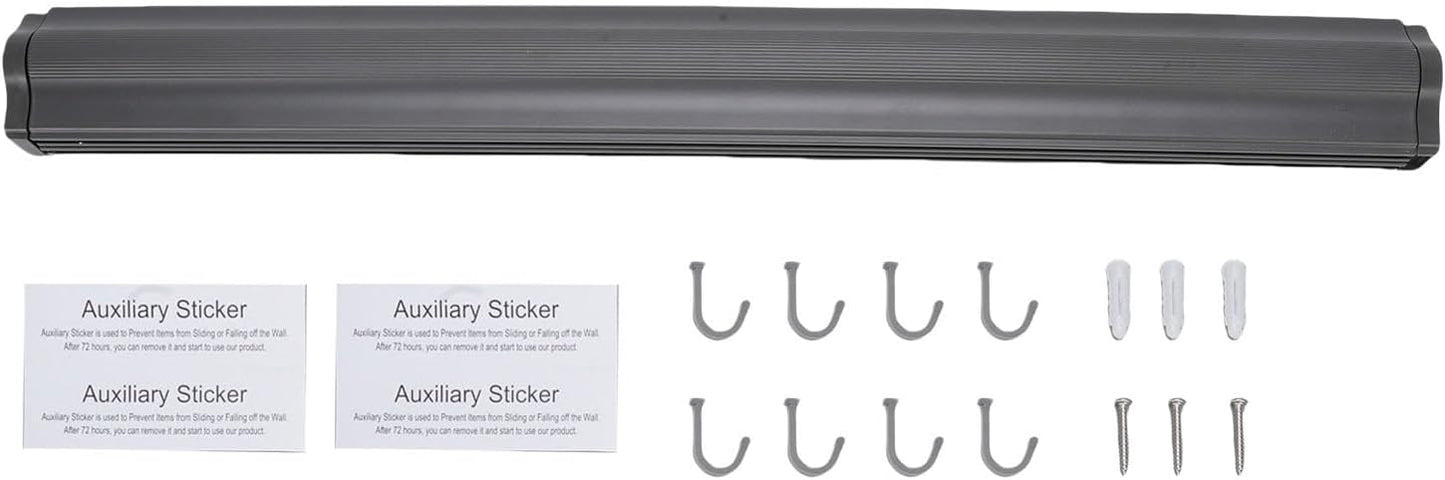 Kadimendium Retractable Wall Mounted Laundry Drying Rack Lightweight Space Aluminum for Indoor Use 23.6 Inch (Gray)