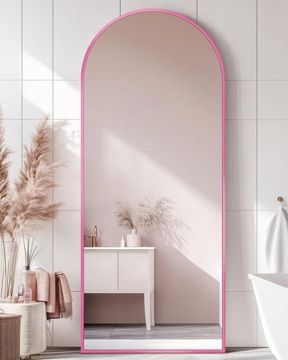 Antok 58" x19” Arched Full Length Floor Mirror, Gold Aluminum Frame, Free Standing/Wall Mount/Leaning for Bedroom, Living Room, Dressing Room