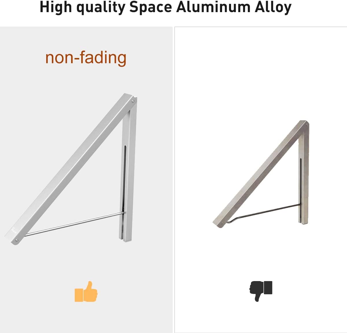 Drying Rack Wall Mounted Clothes Hanger Folding Wall Coat Racks Aluminum Home Storage Organiser Space Savers