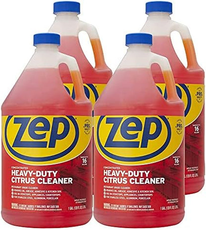 Zep Heavy-Duty Citrus Degreaser and Cleaner - 24 oz (Case of 2) ECZUCIT242 - Restaurant Grade, Removes Oil, Grease, Adhesive, and Kitchen Soil on Stovetops, Appliances