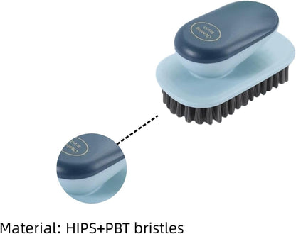 Laundry Brush, Shoe Brush, Used for Cleaning Stains, Floor Tiles, Kitchen, Carpet, Household Cleaning,Easy to Hold Set of，Soft Bristle Scrub，Sneaker，2 Pieces(Blue)