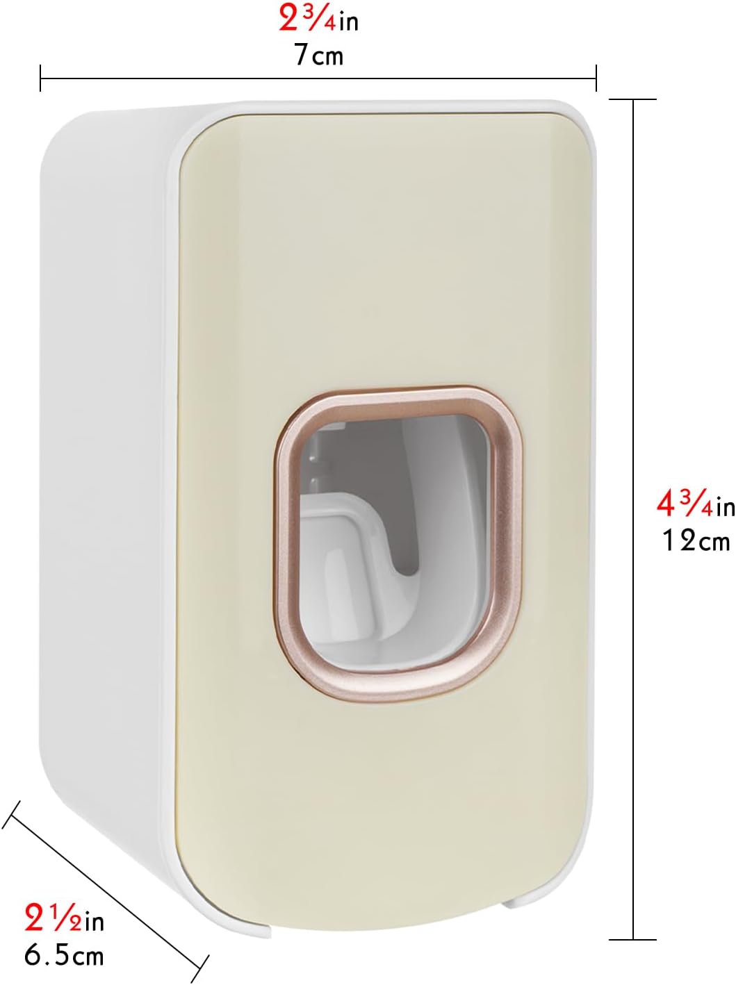 2 Slot Toothbrush Holder and Toothpaste Dispenser Wall Mounted, Automatic Toothpaste Squeezer, 2 in 1 Tooth Brush Toothpaste Organizer for Shower (Grey)