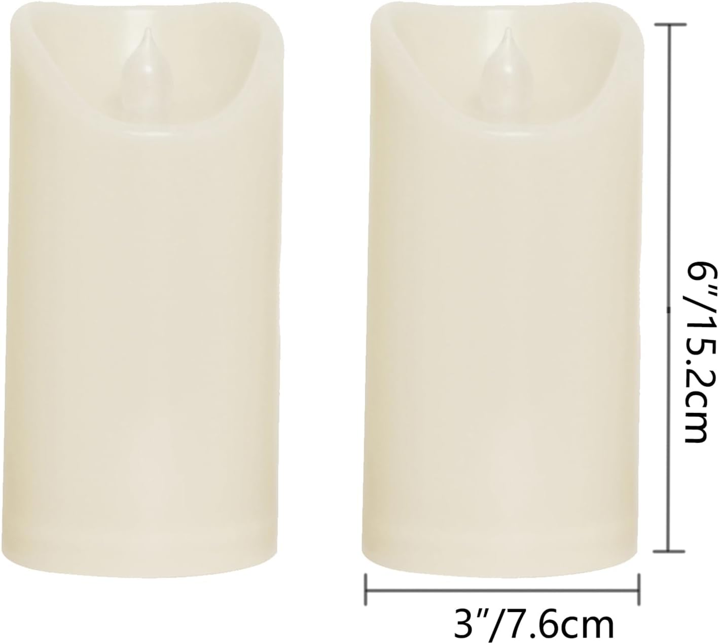 CANDLE CHOICE Waterproof Outdoor Battery Operated Flameless Candles with Remote Timer Plastic Flickering Fake Electric LED Pillars for Lantern Garden Wedding Christmas Decorations 3x4 Inches 3 PCS