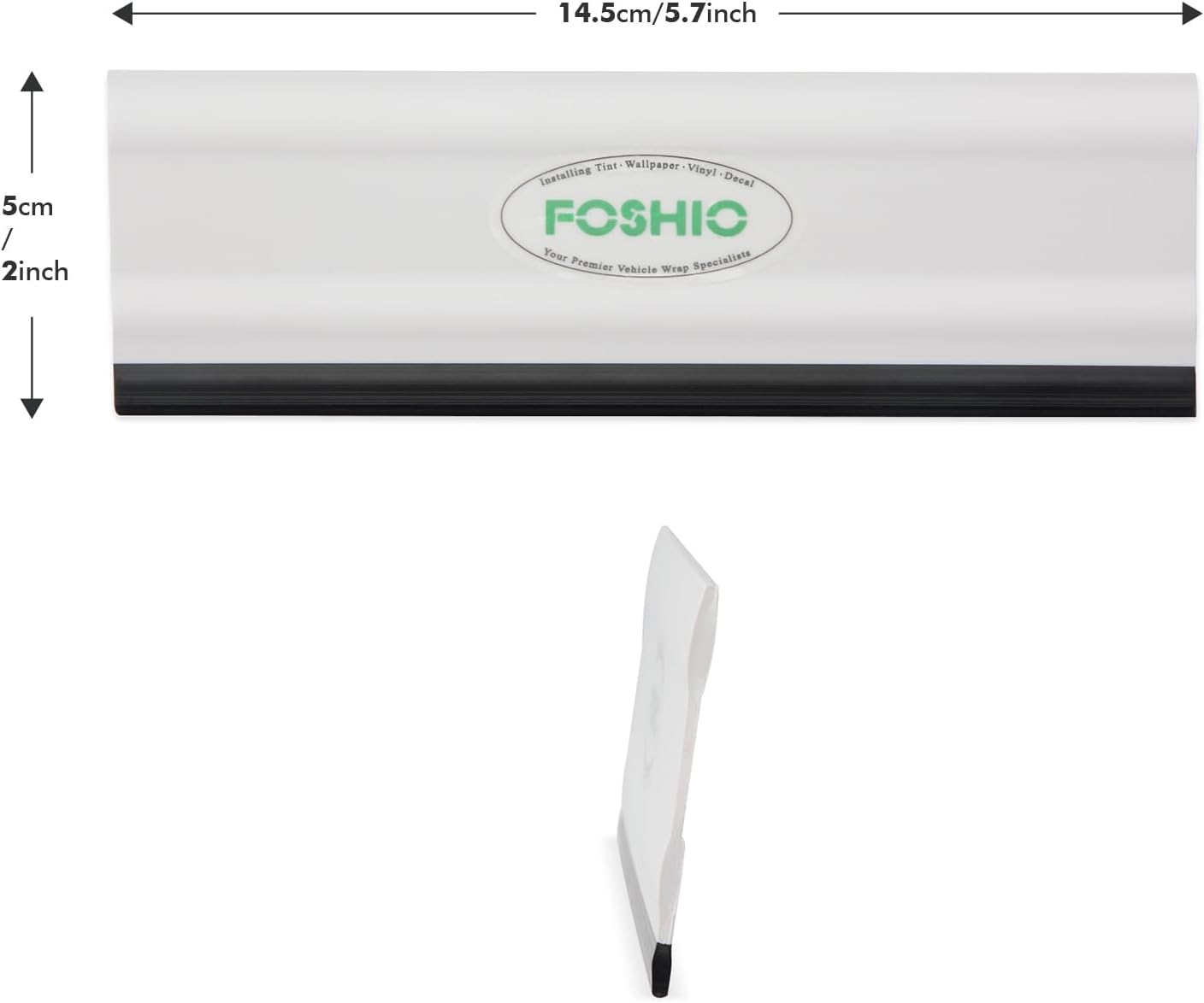 FOSHIO 6 Inch Rubber Squeegee for Kitchens, Glass, Shower and Car Windows, Pack of 3 (White)