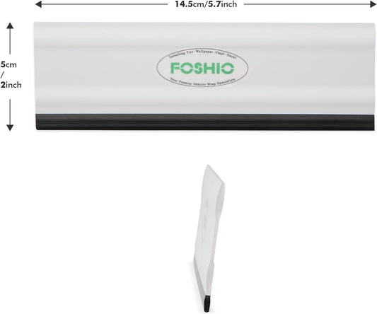FOSHIO 6 Inch Rubber Squeegee for Kitchens, Glass, Shower and Car Windows, Pack of 3 (White)