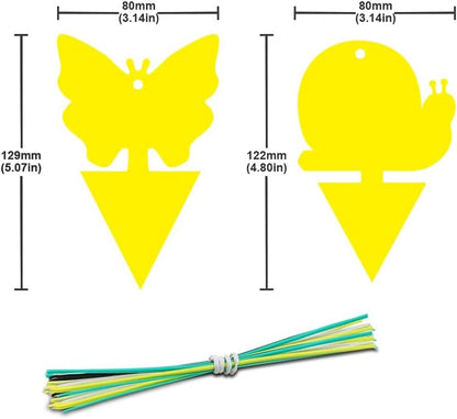 Gideal 36-Pack Dual-Sided Yellow Sticky Traps for Flying Plant Insect Fungus Gnats Flies Aphids Leafminers Thrips