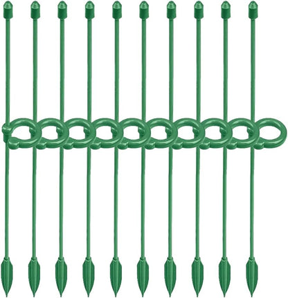 Adjustable Plant Support Stakes with Clips for Tomato and Flower | Garden Plant Support Sticks 10.6/14.6in, Monstera Plant Support, Plant Holder for Indoor Outdoor Plants Vegetable