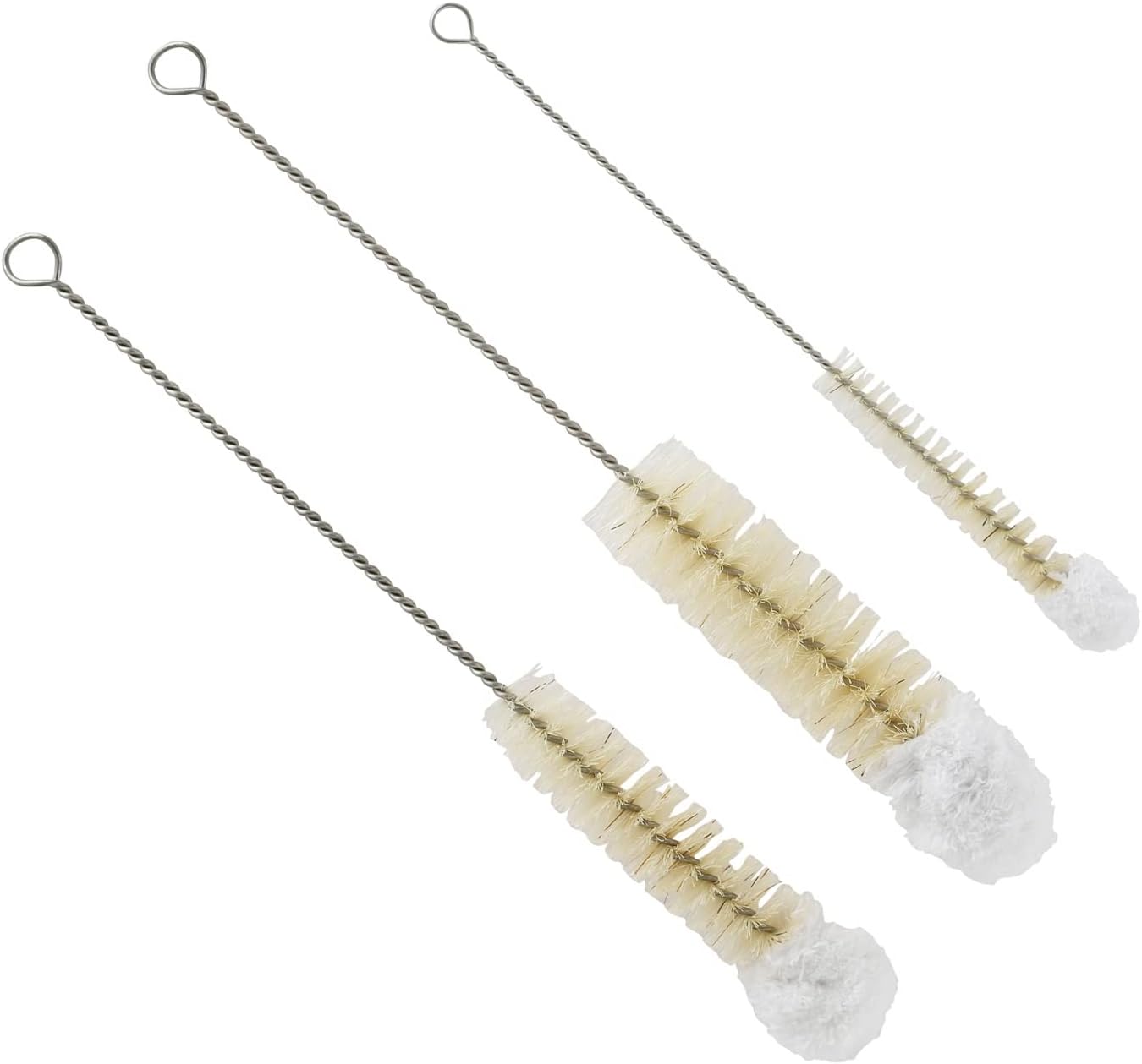 Bendable Bottle Brush Set - Soft Bristle Crevice & Small Cleaning Brushes for Narrow Spaces & Test Tubes