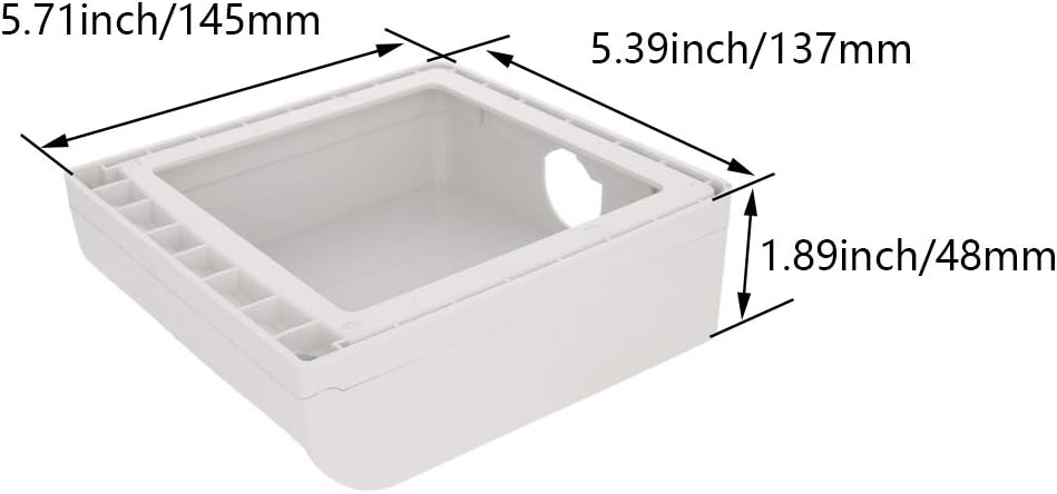 Heyiarbeit Weatherproof Cover Plug in Use Outlet Receptacle Protector 5.59"x3.27"x1.89"(LxWxH) for Retrofit Siding Construction 120 Type Transparent 1Pcs