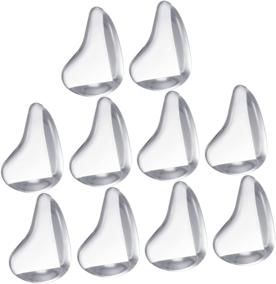10Pcs Transparent Silicone Corner Protectors Baby Proof Furniture Edge Guards Self-Adhesive Safety Covers for Tables Cribs Desks 1.06In