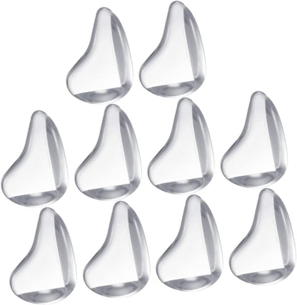 10Pcs Transparent Silicone Corner Protectors Baby Proof Furniture Edge Guards Self-Adhesive Safety Covers for Tables Cribs Desks 1.06In