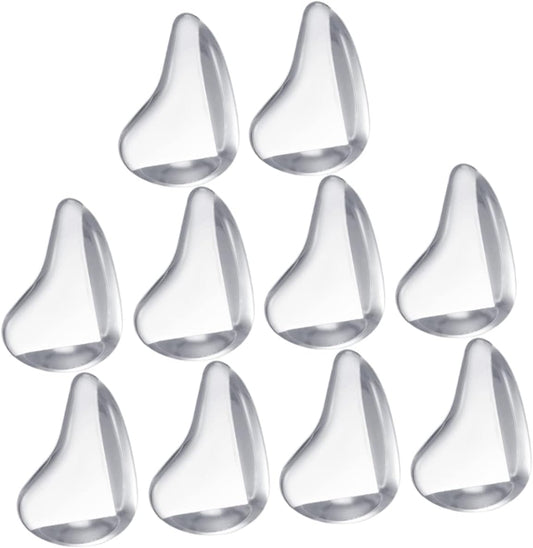 10Pcs Transparent Silicone Corner Protectors Baby Proof Furniture Edge Guards Self-Adhesive Safety Covers for Tables Cribs Desks 1.06In