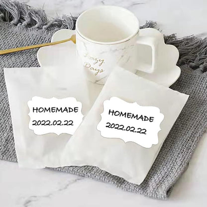 2" x 3" Kraft Label Stickers Writable Gift Labels, 200PCS Self-Adhesive Brown Labels for Essential Oil Bottle, Jars, Food Storage or Gift Decoration
