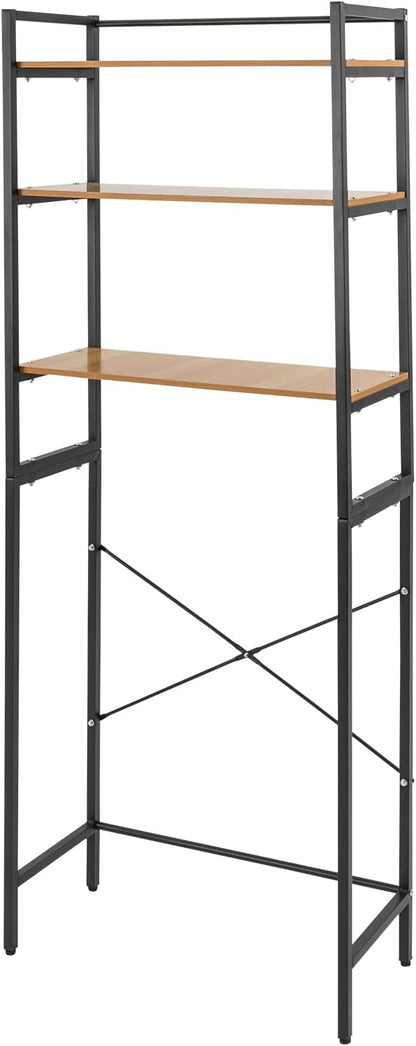 Over Washer and Dryer Storage Shelves, 3-Tier Freestanding Washing Machine Storage Rack with Adjustable Shelf for Laundry Room Bathroom Garage, W27.2*D11.8*H71.3in (White)