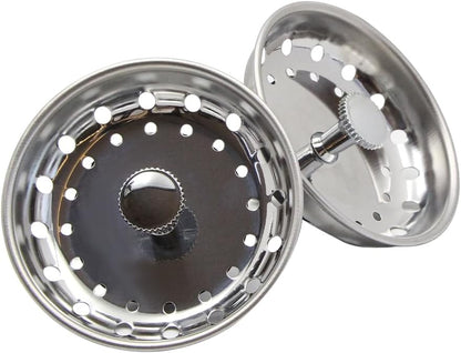ZM Kitchen Sink Stainless Steel Basket Strainer with Drain Assembly, 3-1/2 Inch Sink Drain Stopper Plug