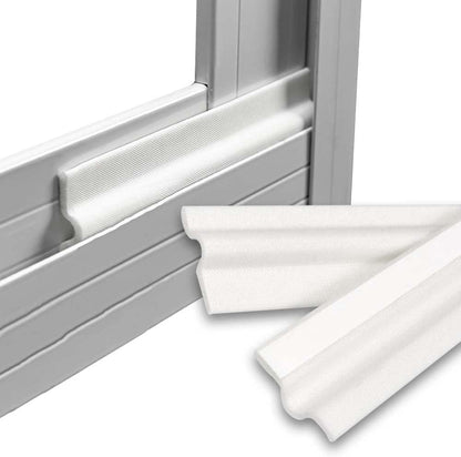 118 inch Weather Stripping Door Seal Strip for Bottom of Door,Self-Adhesive Window Draft Stopper Foam Seal Strip,Soundproof Window Insulation Weather Strip for Winter Gap Blocker(White)