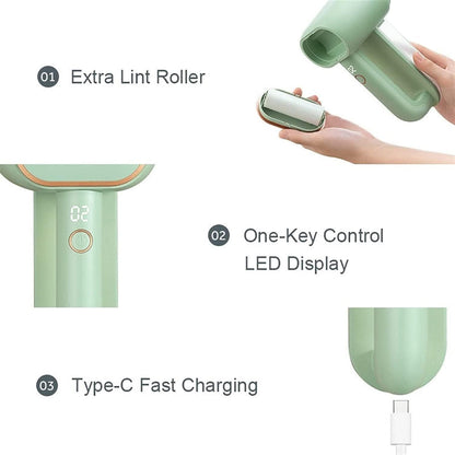 Fabric Shaver Professional Electric Lint Remover Dual-Head Fabric Shaver 3 Speeds, Rechargeable Sweater Couch Fabric Lint Pill Shaver for Clothes, Furniture, Carpet