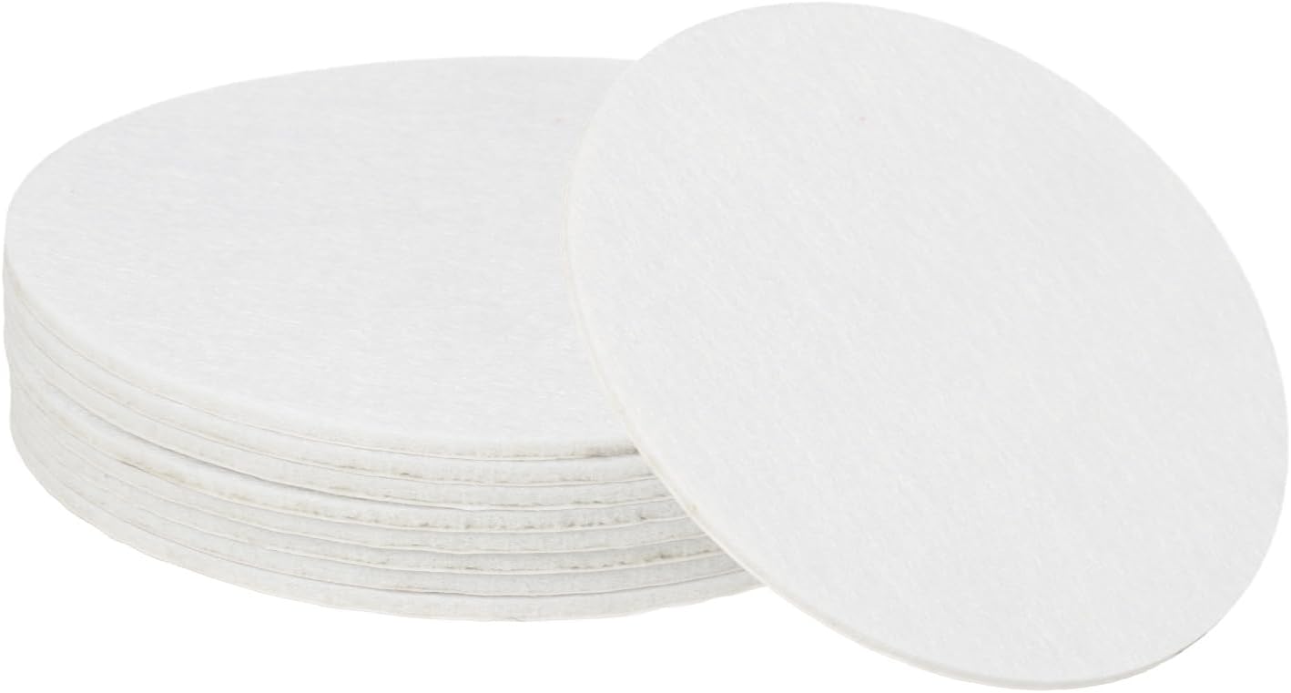 uxcell 32Pcs Non Slip Furniture Pads, 3" Round Self Adhesive Felt Bumpers Noise Reducing Furniture Feet Floor Protector for Chairs Tables Furniture Legs (White 0.2" Thick) - Colors B
