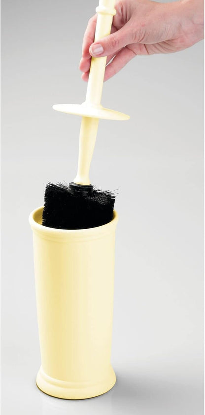 mDesign Metal Freestanding Slim Toilet Bowl Brush and Holder