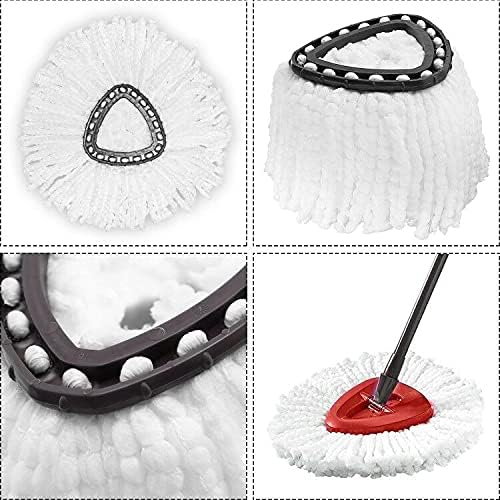 4 Pack Mop Heads Replacements for O-Ceda Easy Wrin Spin System, Microfiber Refills, Easy Cleaning Mop Repalce Head