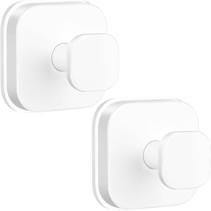 BKV Suction Cup Hooks for Shower,Heavy Duty Shower Hooks for Bathroom Wall,Glass Windows,Smooth Doors to Hang Towels,Robes,Coat,Reusable Suction Cup Wreath Hanger for Christmas Wreaths-White(2 Pack)