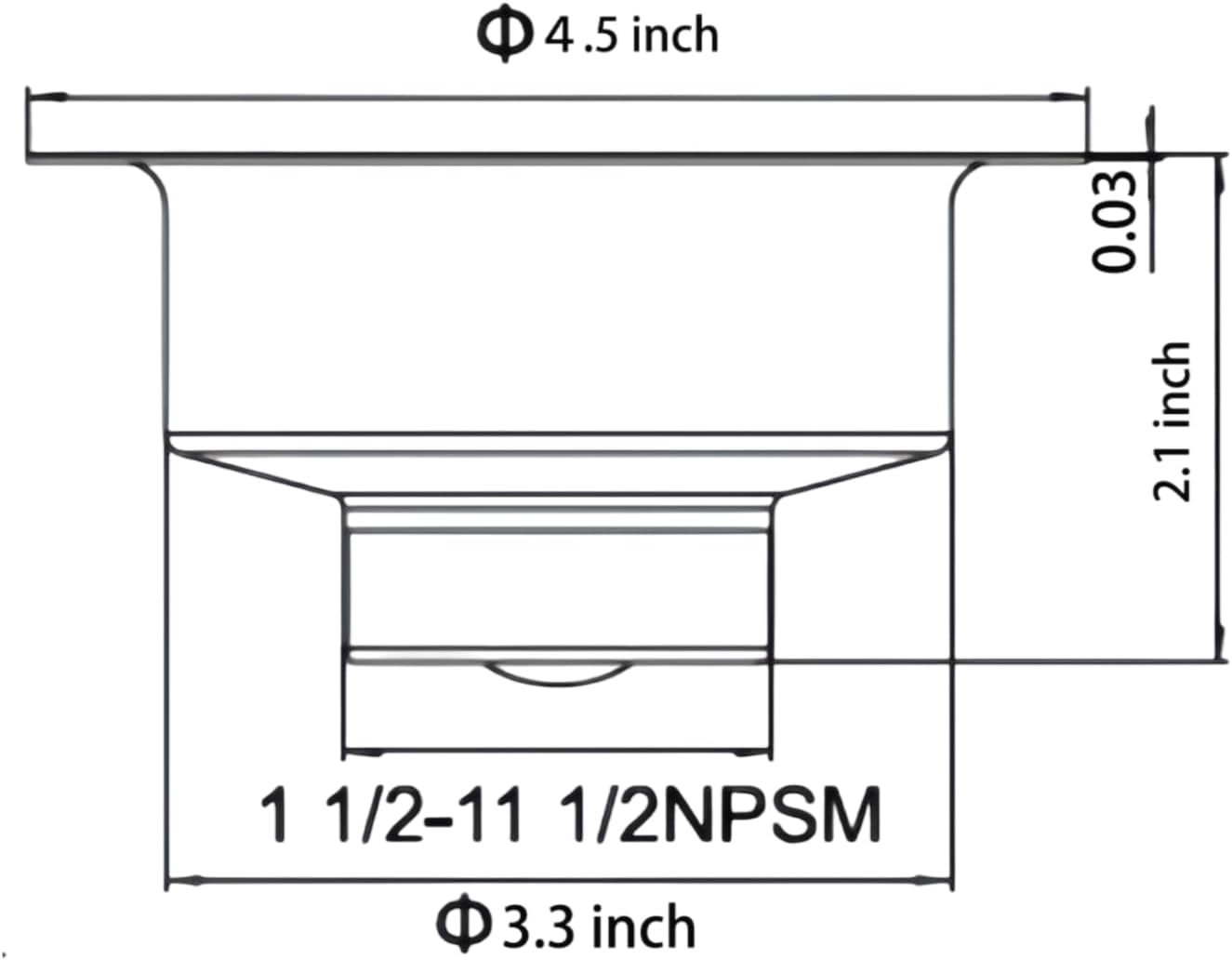 3.5" Kitchen Sink Deep Cup Drain Strainer with Rustproof Gasket | 304 stainless steel| Deep cup holds more debris| Leak-proof rubber gasket | Fit 3.5" standard kitchen sinks with mounting nut