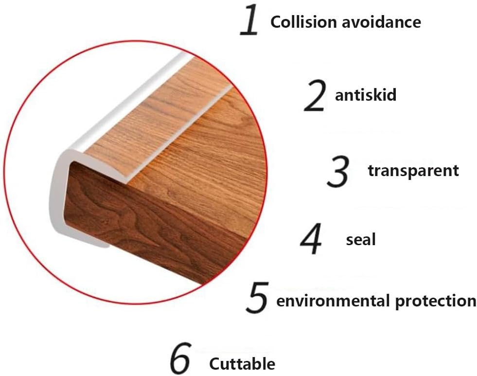 Transparent Sealing Strip U-Shaped Glass Edge Protector Clear Glass Guards Channel Edge Trim Flexible Cuttable for Panels Table Corners(2-3mm)