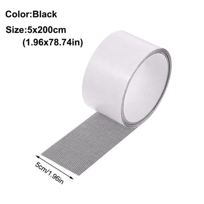 SKYPRO Window Mosquito Net Repair Tape Self Adhesive Window Screen Repair Patch Strong Anti-Insect Fly Mesh Broken Holes Repair(2Pcs,Grey)