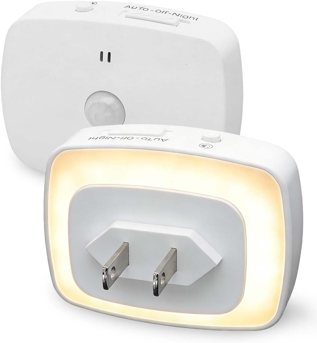 LED Night Light, Plug-in LED Backlit Night Light with Motion Sensor & Dusk to Dawn Sensor, Dimmable Nightlight 3-Color Temperature Adjustable Brightness for Bedroom Bathroom Stairs Hallway