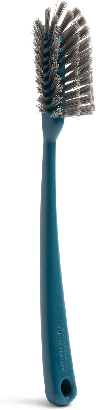 Full Circle Clean Ocean, Heavy Duty Dish Brush, Tough Bristles and Built-in Scraper, Perfect for Cast Iron, Sustainably Made 100% From Recycled Ghost Fishing Nets